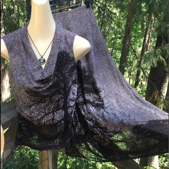 Zokai ‘ tree’ shades of brown as cream  printed  coordinated skirt set, HP 25x3 - Picture 2 of 16